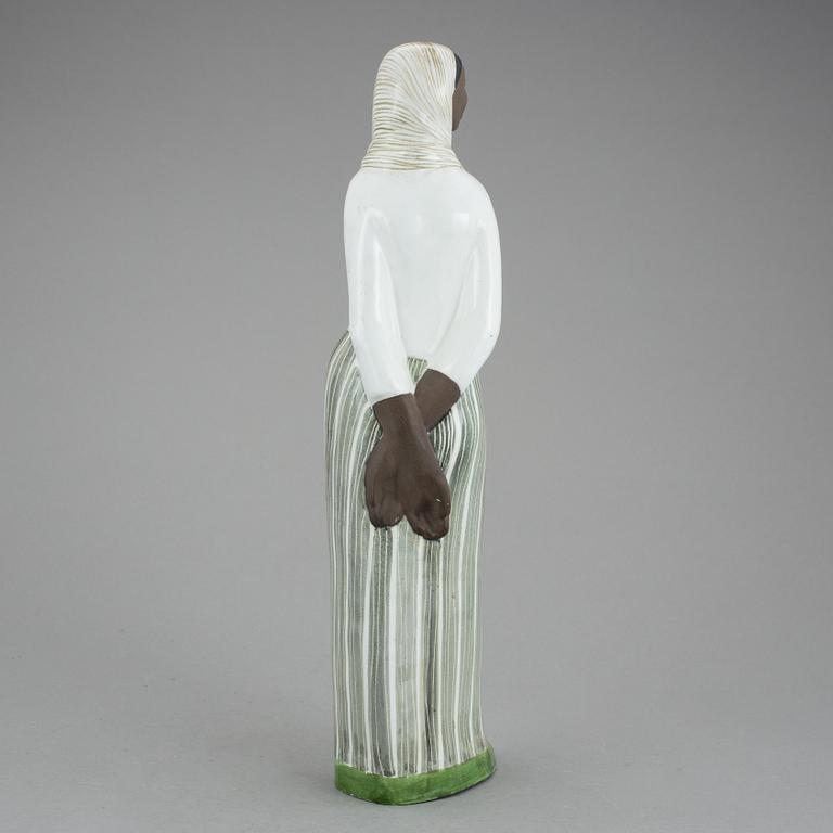 FIGURIN, keramik, Mari Simmulson, Uppsala Ekeby, 1950-tal.
