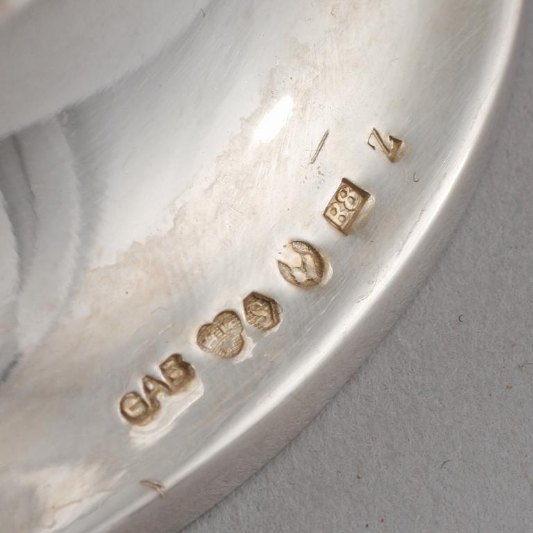 KAFFESERVIS, 3 delar, silver, GAB, Stockholm, 1928. Vikt 1025 g.