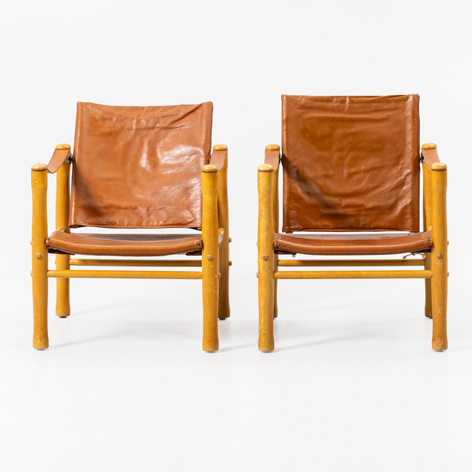 Elias Svedberg, A pair of armchairs, “Safari”, the Triva series, Nordiska Kompaniet.