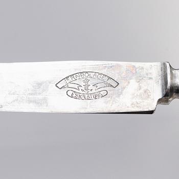 A Swedish 24 piece silver-cutlery set, mark of C.G. Hallberg, Stockholm 1907-1923.