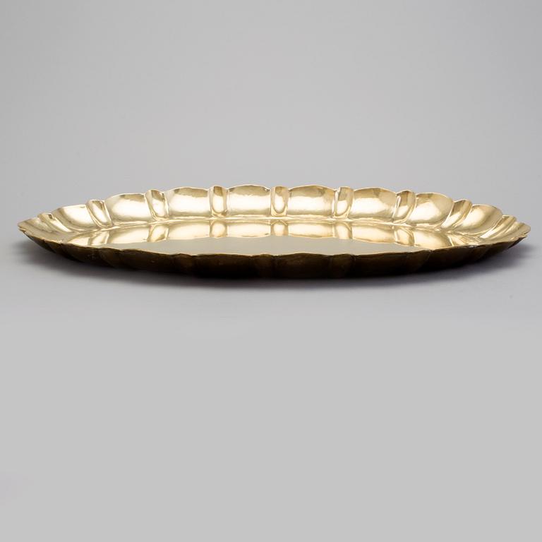 LARS HOLMSTRÖM, bricka, mässing, Arvika, 1900-talets mitt.