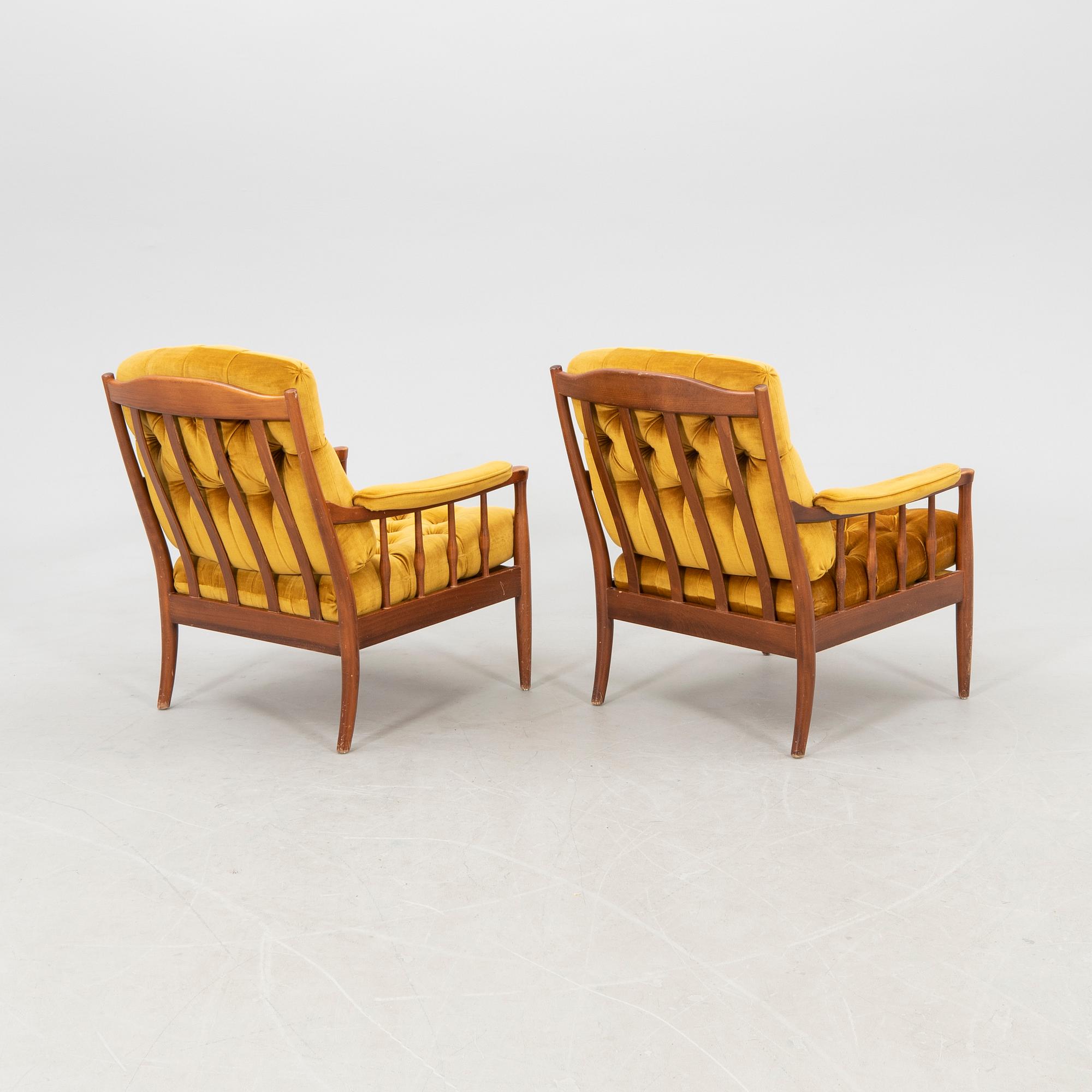 Armchairs, a pair by Fargas Denmark, second half of the 20th century.