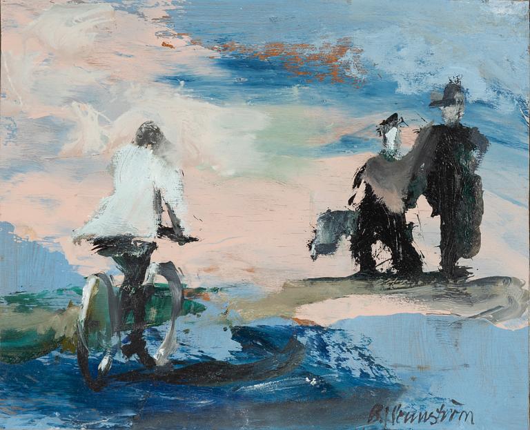 Berndt Wennström, olja på pannå, signerad.