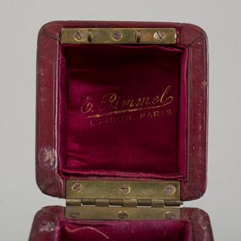 A 19th century leather box, E. Rimmel, London Paris.