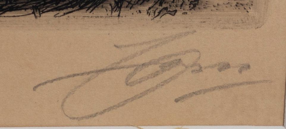 Anders Zorn, a signed etching form 1911.