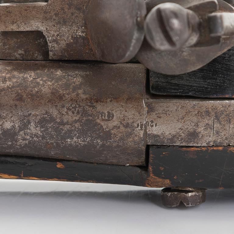 A Russian flintlock pistol, model 1809.