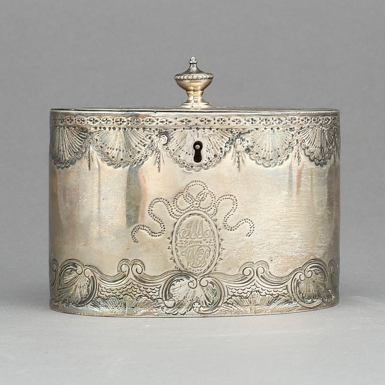SKRIN, silver, James Keating, Dublin, 1700-tal, vikt 382 gram.