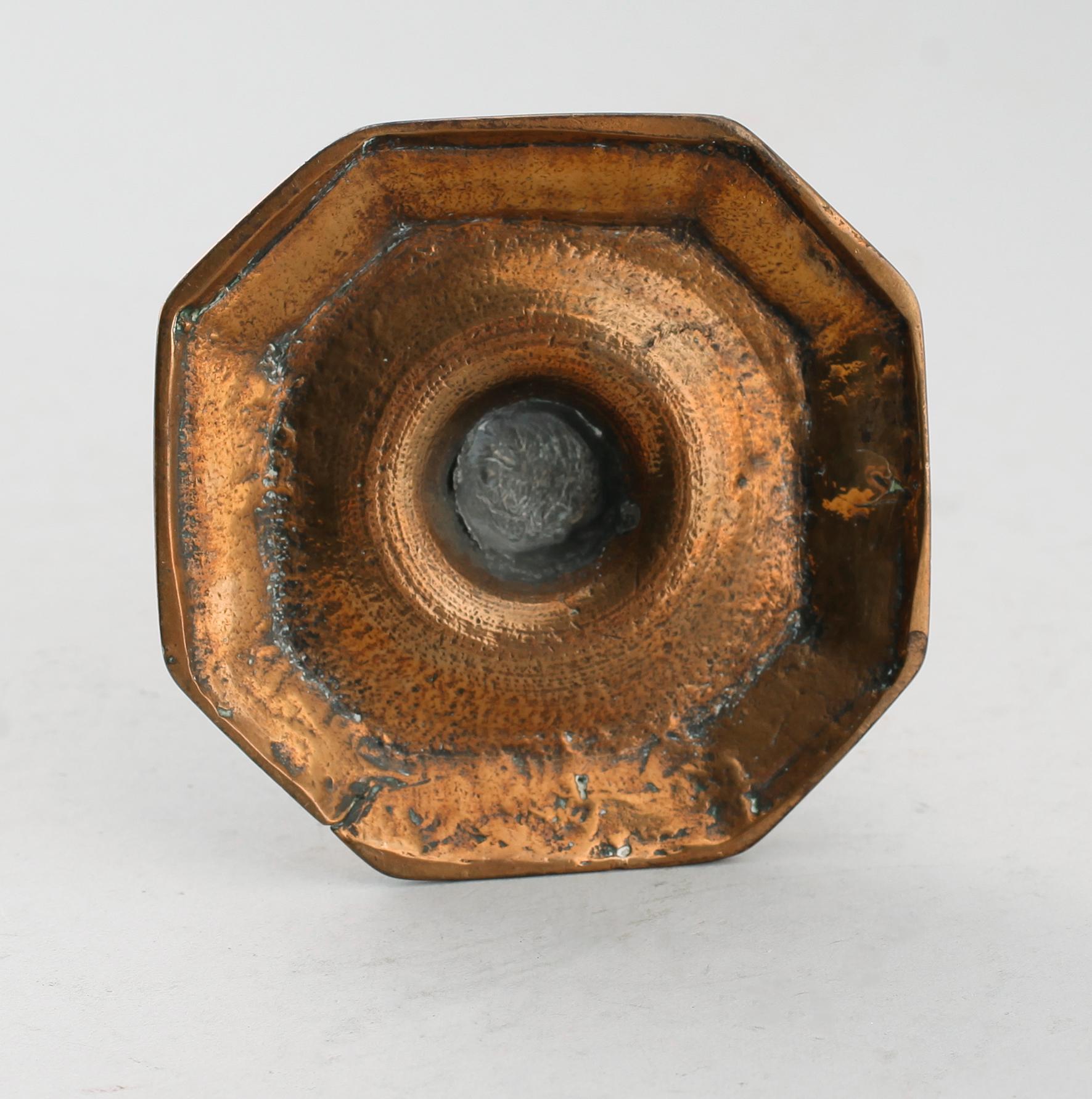 LJUSSTAKE, mässing, 1700-tal.