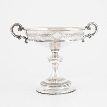 Uppsatsskål, silver, Gustaf Möllenborg, Stockholm 1879.