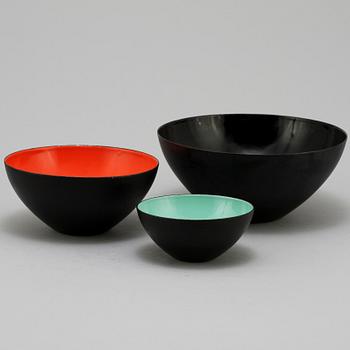 SKÅLAR, 3 st, "Krenit", Herbert Krenchel, Danmark, 1900-talets andra hälft.