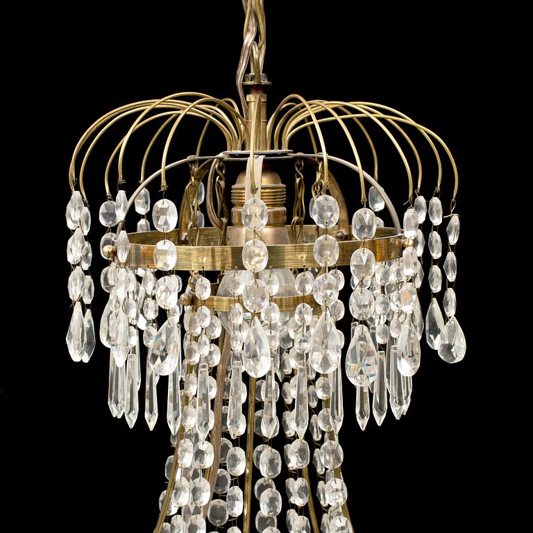A Gustavian style chandelier, mid 20th Century.