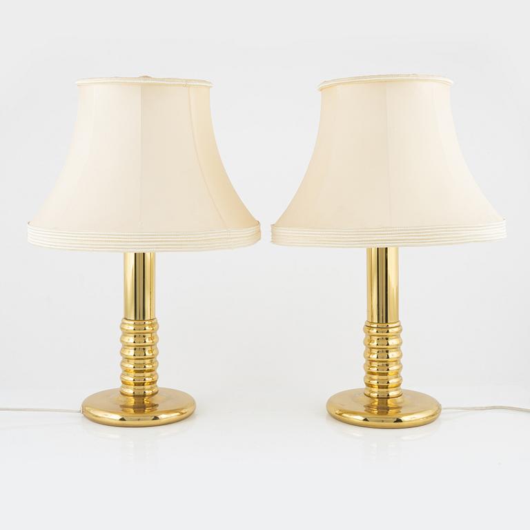 A pair of table lamps, 1980's.