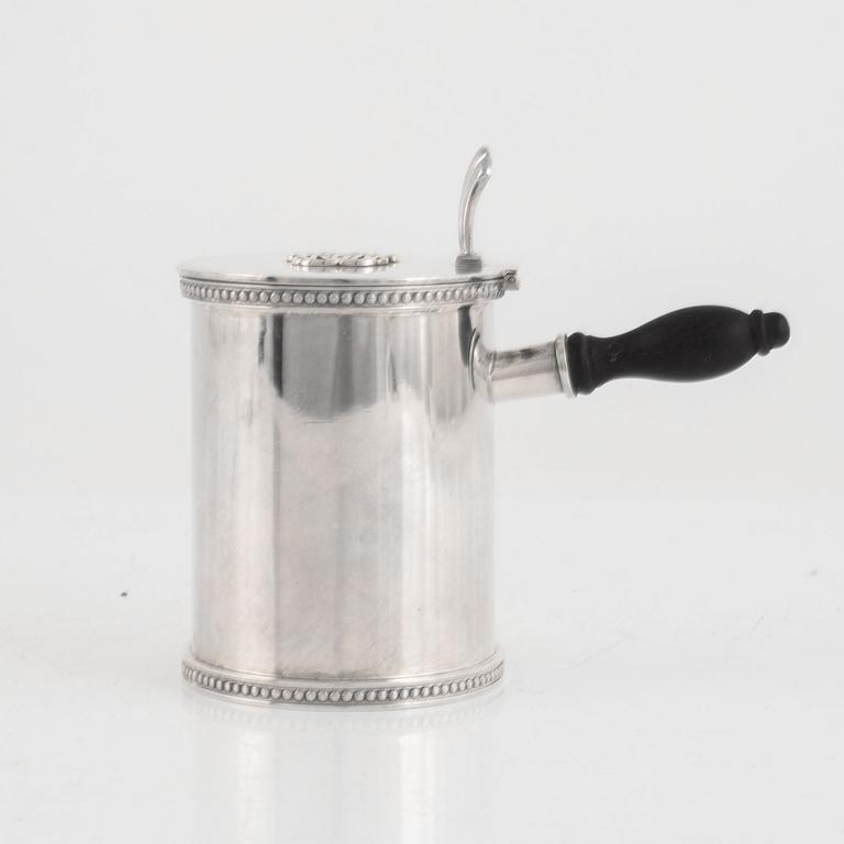 Atelier Borgila, burk med lock, sterlingsilver, Stockholm 1964.