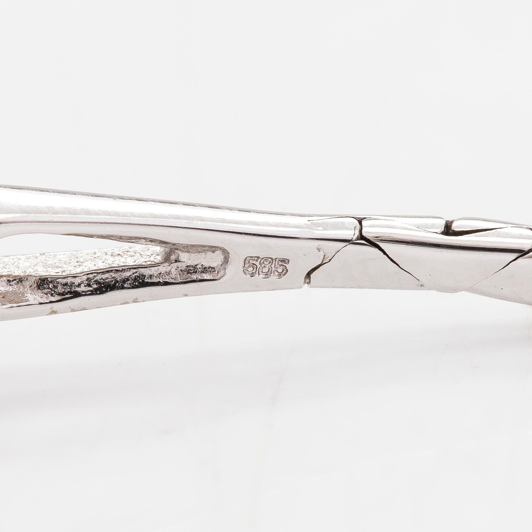 Rannekoru, 14K kultaa safiiri ja timantteja yht. n. 0.12ct. Tuontileimattu Westerback.