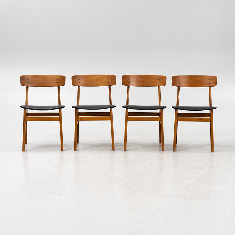 A set of four teak chairs from Farstrup, Denmark, 1950/60's.
