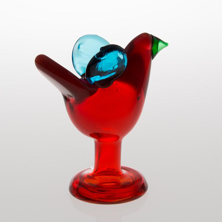 OIVA TOIKKA, LINTU. Sieppo. Sign. Oiva Toikka, Nuutajärvi Notsjö. 1970-luvun alku.