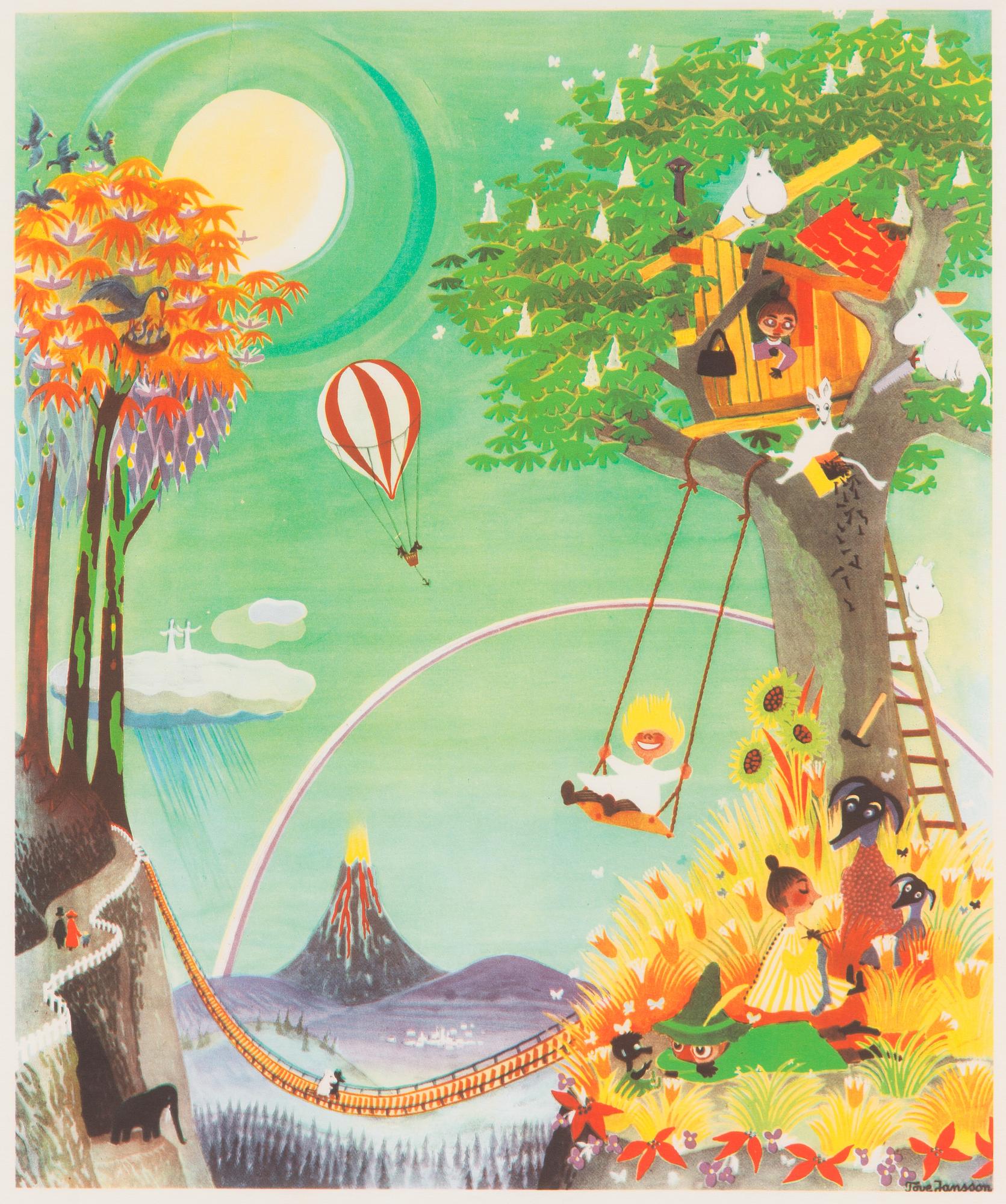 Tove Jansson, affisch "Regnbågshuset".
