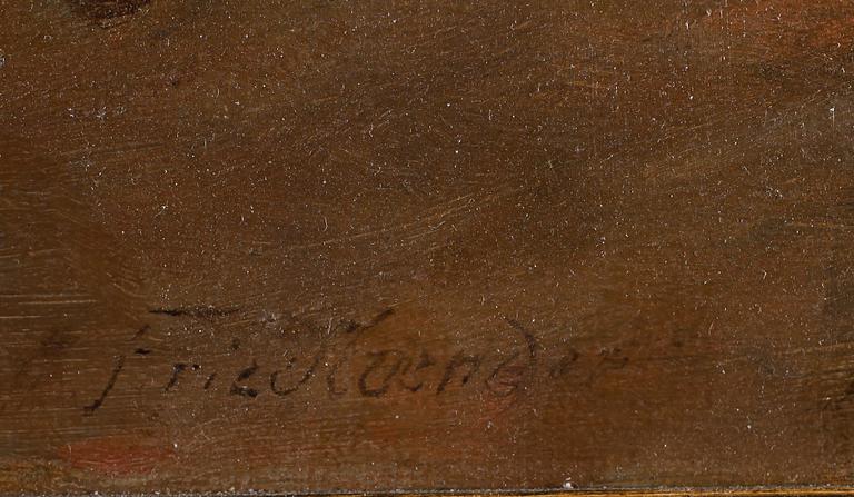 ALFRED FRIEDLAENDER, olja på duk, signerad.
