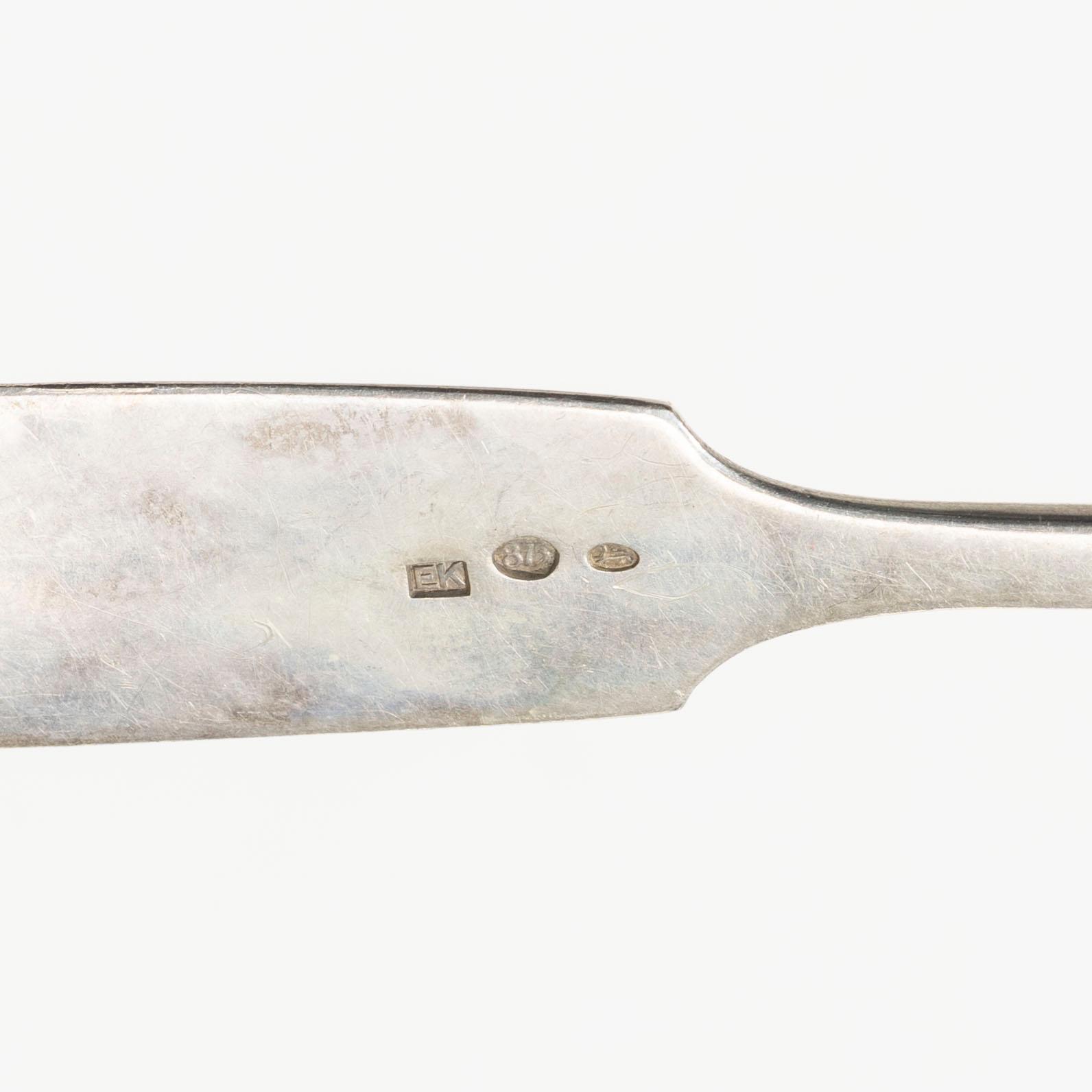 A set of silver cutlery, mostly Estonian (34 pcs).