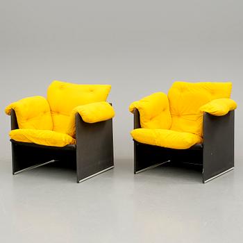 FÅTÖLJER, 4 stycken, troligen Danmark, 1970-tal.