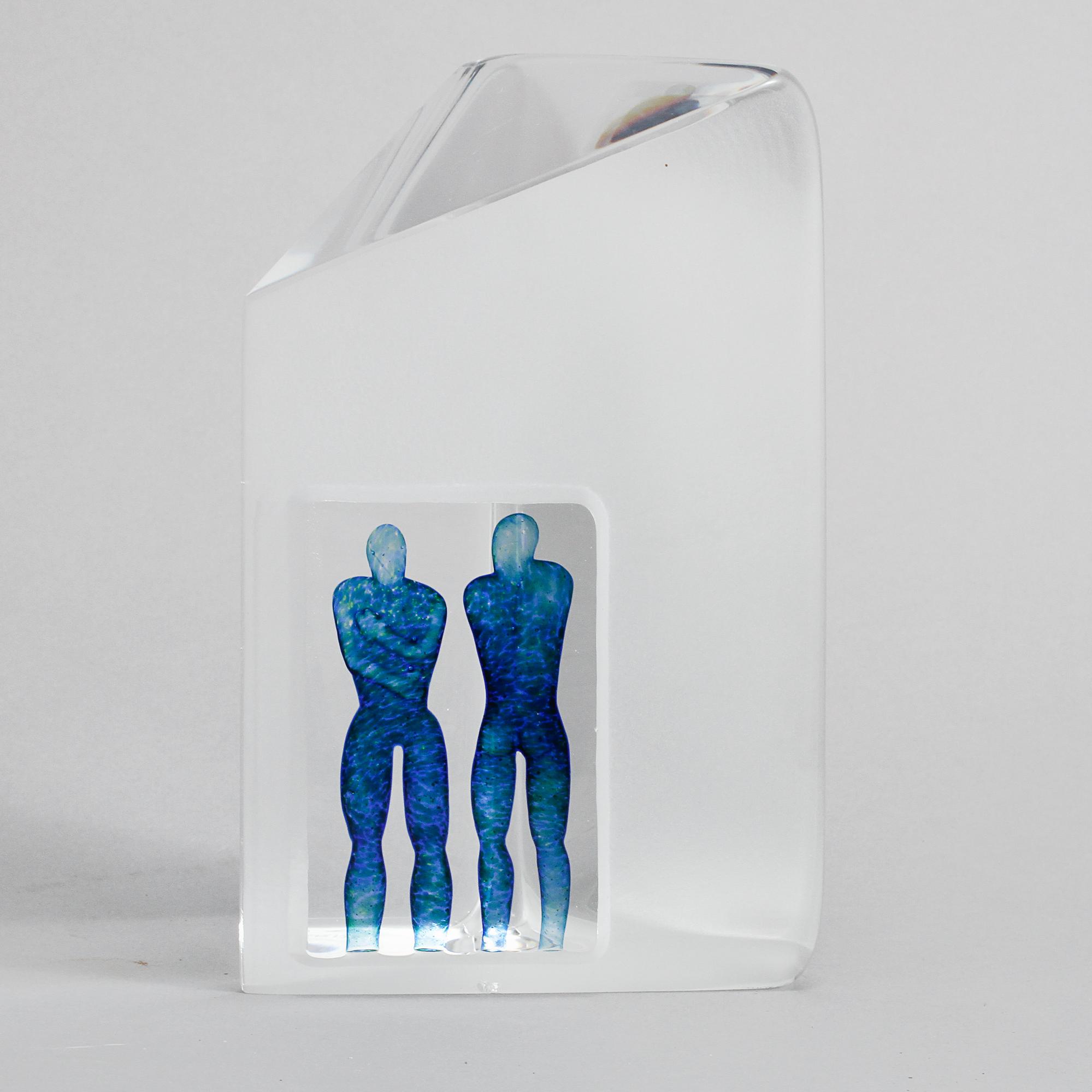 SKULPTUR, glas, Bertil Vallien, Kosta Boda, signerad och numrerad 99519.