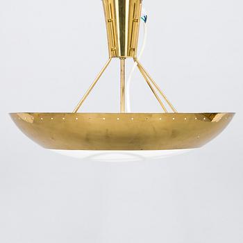 A brass ceiling light model ER 163 for Itsu, Finland mid-20th century.