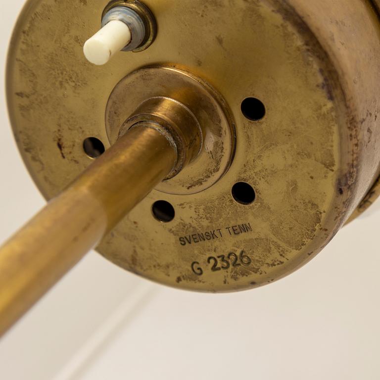 JOSEF FRANK, a model G2326 brass floor light, Svenkst Tenn, Sweden, model G2326.