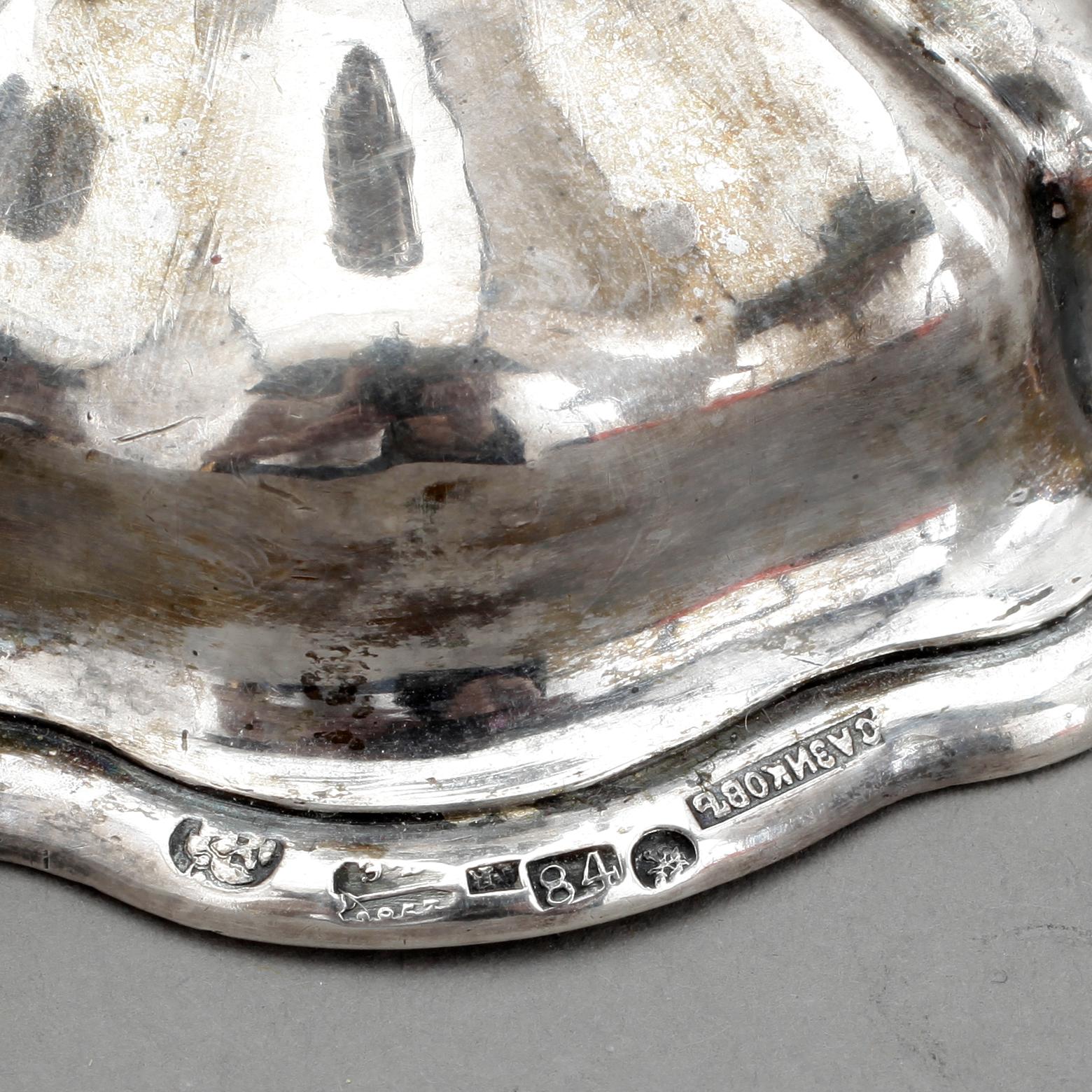 LJUSSTAKE, silver, Ryssland, 1853. Otydliga mästarstämplar. Vikt ca 115 gram.