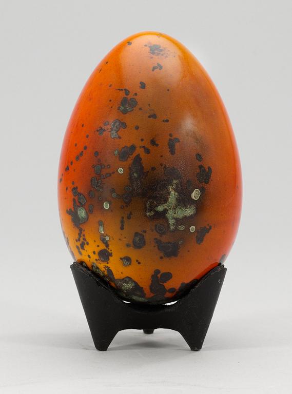 A Hans Hedberg faience egg, Biot, France,