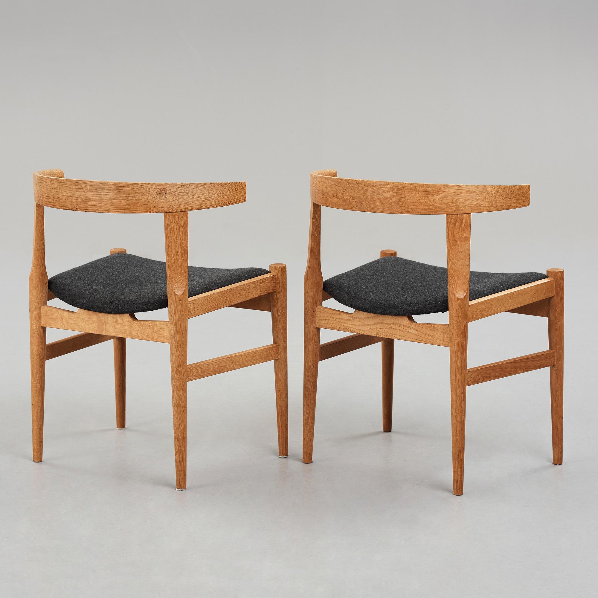 HANS J WEGNER, stolar 1 par, "CH21", Carl Hansen & Søn, Danmark, 1950-60-tal.