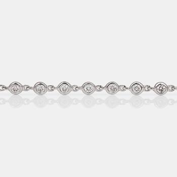 A brilliant-cut diamond necklace.