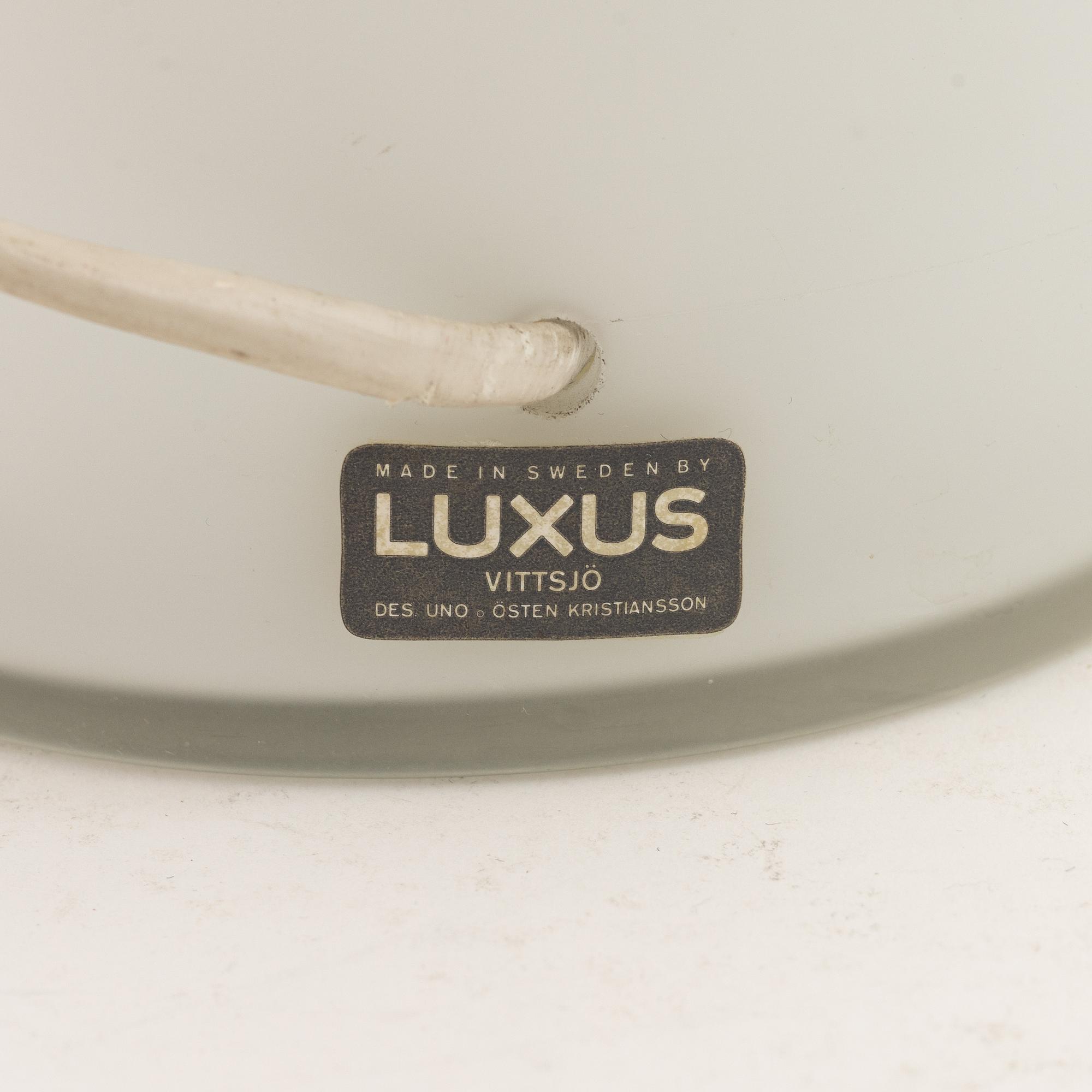 Uno & Östen Kristiansson, a table lamp, Luxus, Vittsjö, second half of the 20th century.