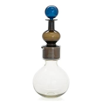 Kaj Franck, karaff, "Kremls klockor", glas, signerad K. Franck Nuutajärvi Notsjö -59.
