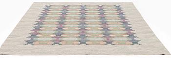 Judith Johansson, a carpet, "Dungen" flat weave, c 304 x 245 cm, signed JJ.
