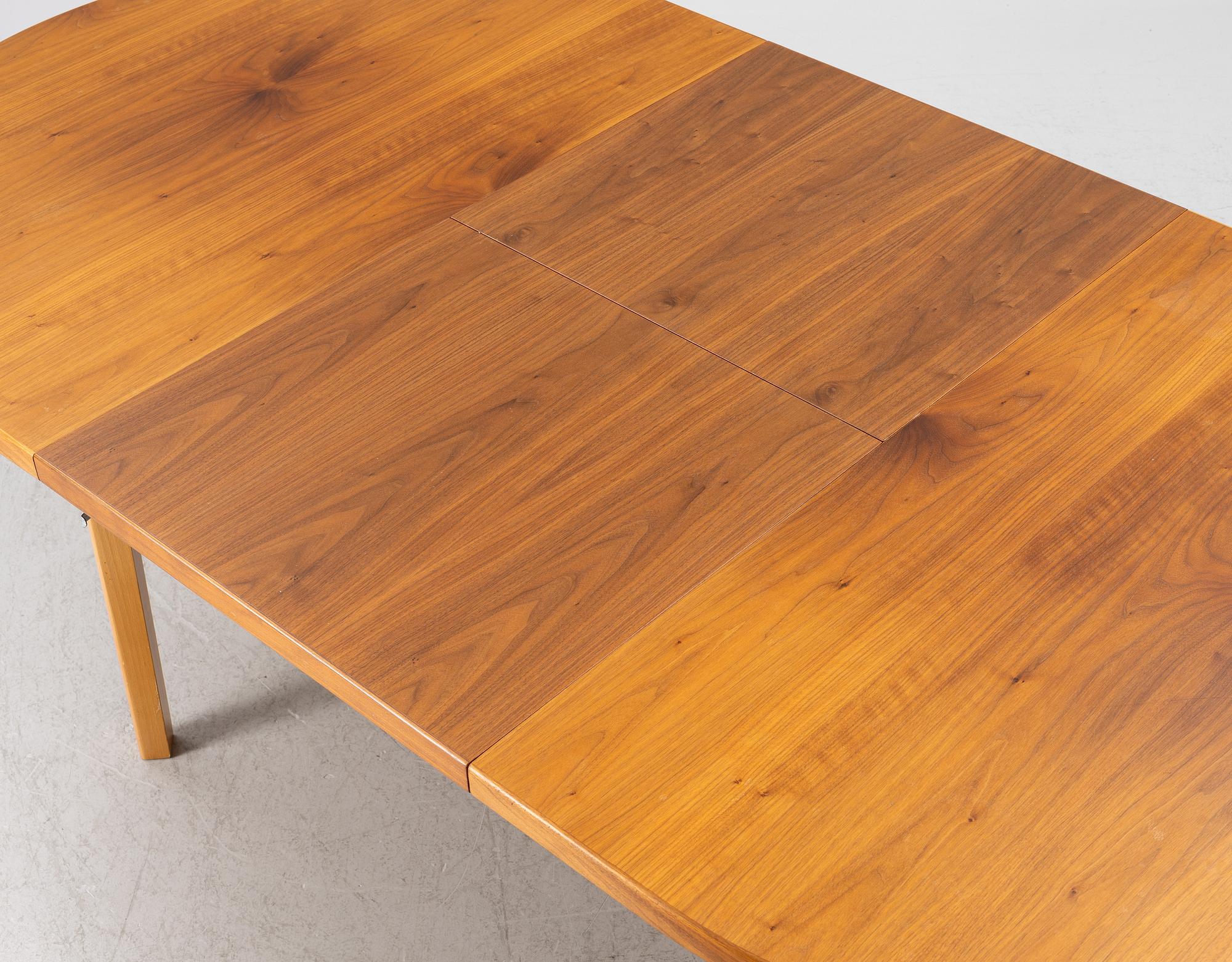 Dining table, walnut, 1960s.