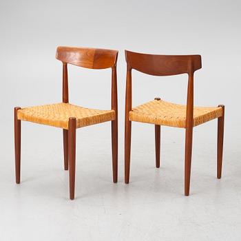 Knud Faerch, chairs, 6 pcs, Slagelse, Denmark, 1960s.