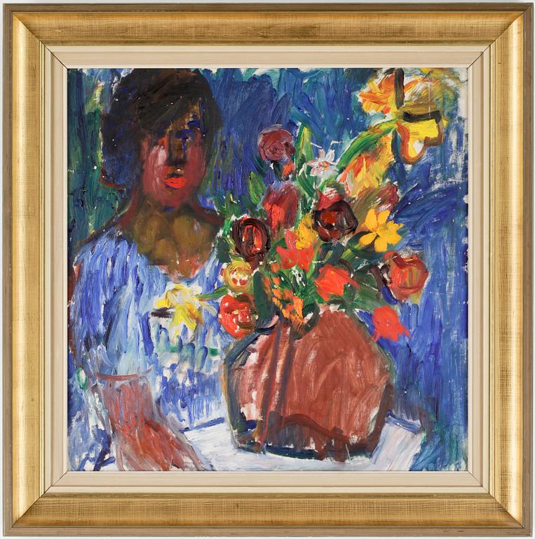 Woman with Flowers.