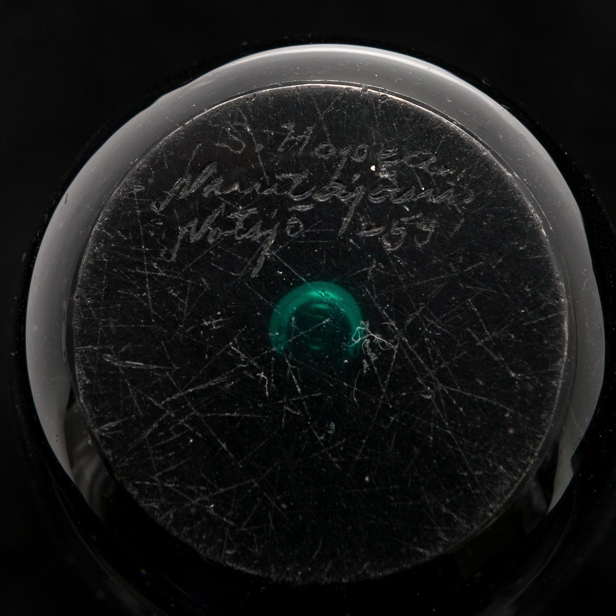 SAARA HOPEA, MALJAKKO, lasia, "Kupla", signeerattu S. Hopea, Nuutajärvi Notsjö.