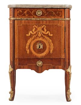 391. A Gustavian late 18th century chamber pot cupboard, attributed to J. Hultsten.