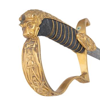 Sabre, Sweden, for an officer, with scabbard.