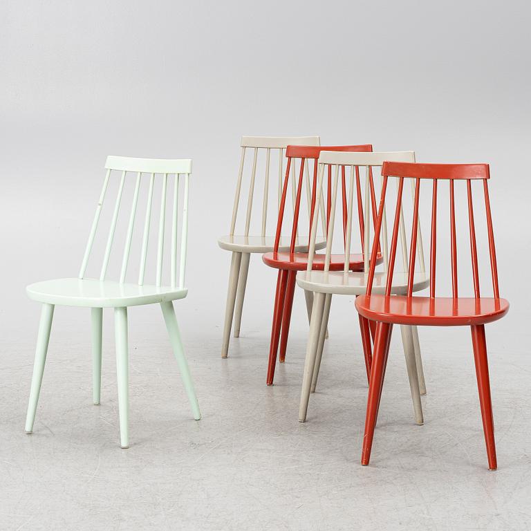 Yngve Ekström, five 'Pinocchio' chairs, Sweden, second half of the 20th century.