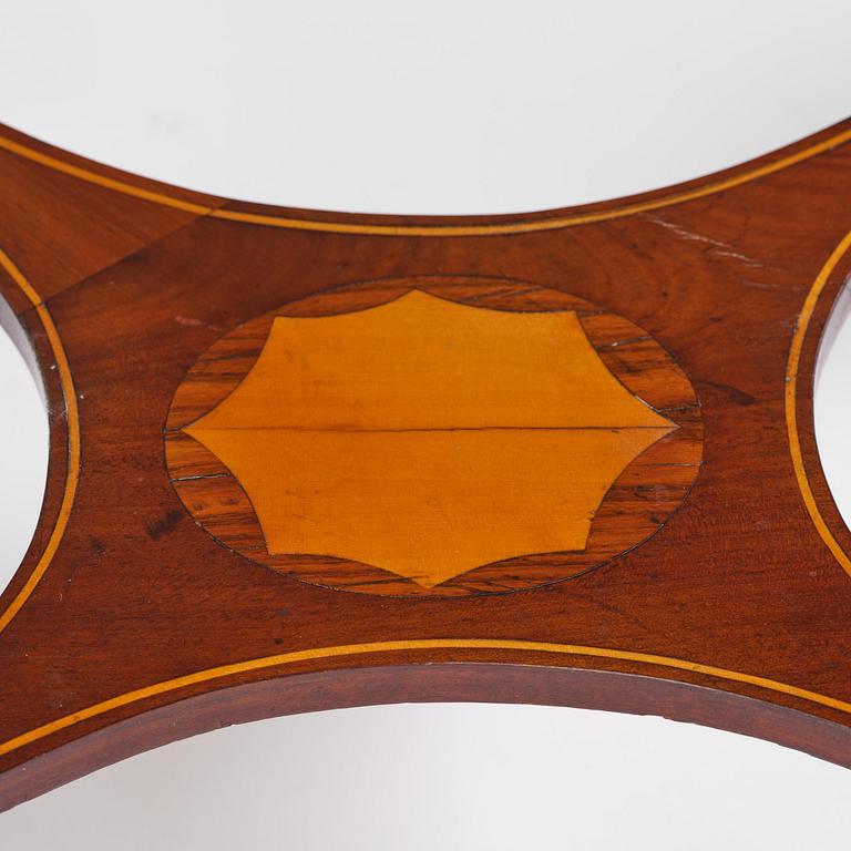 A late gustavian mahogny trey table, late 18th century.