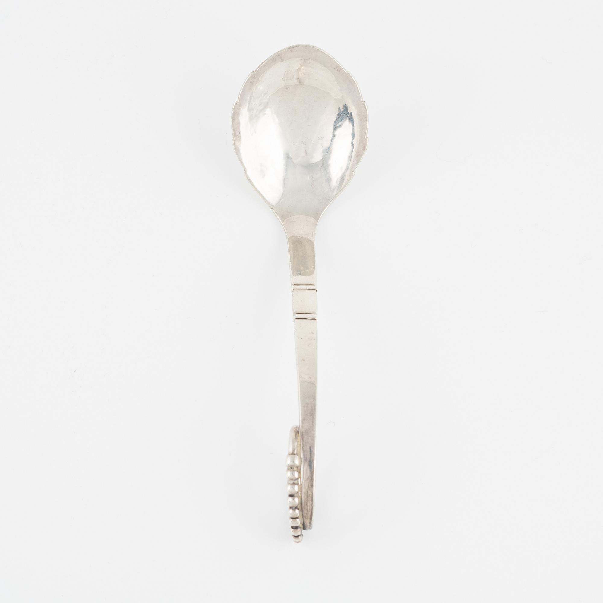 Georg Jensen, serveringssked, sterlingsilver, Danmark efter 1945.