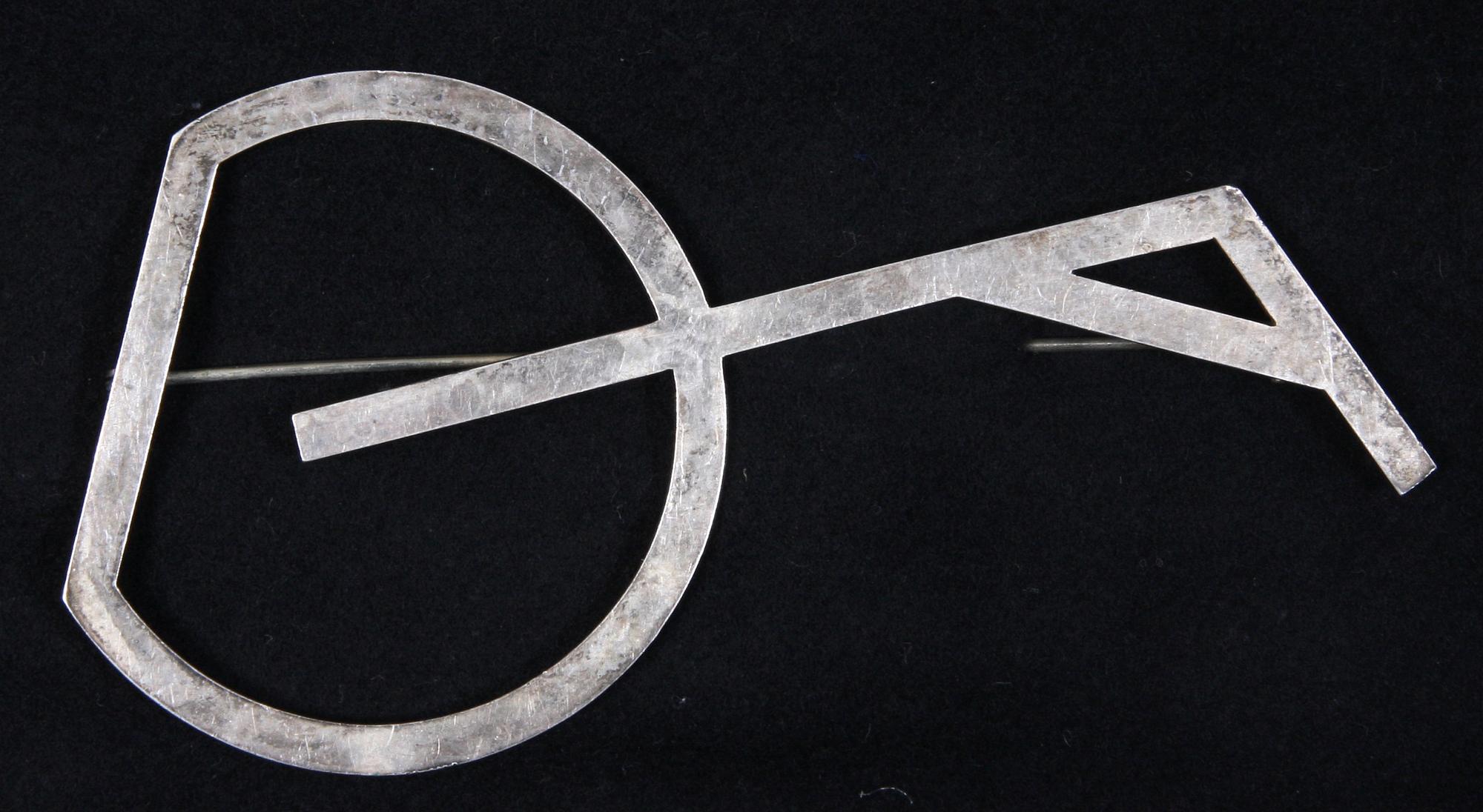 MONOGRAMBROSCH, silver, Wiwen Nilsson, 1940.