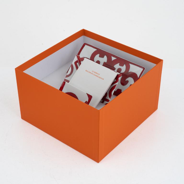 Hermès, dishes, set of 3, "Balcon du Guadalquivir".
