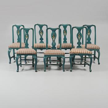 STOLAR, 7 st, senbarockstil, 1800-tal.