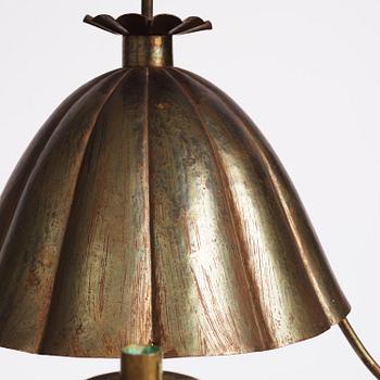 Gunnar Asplund, presumably, a brass ceiling lamp/chandelier, for the staffroom at Karlshamn Secondary School, Sweden, ca 1912-1918.