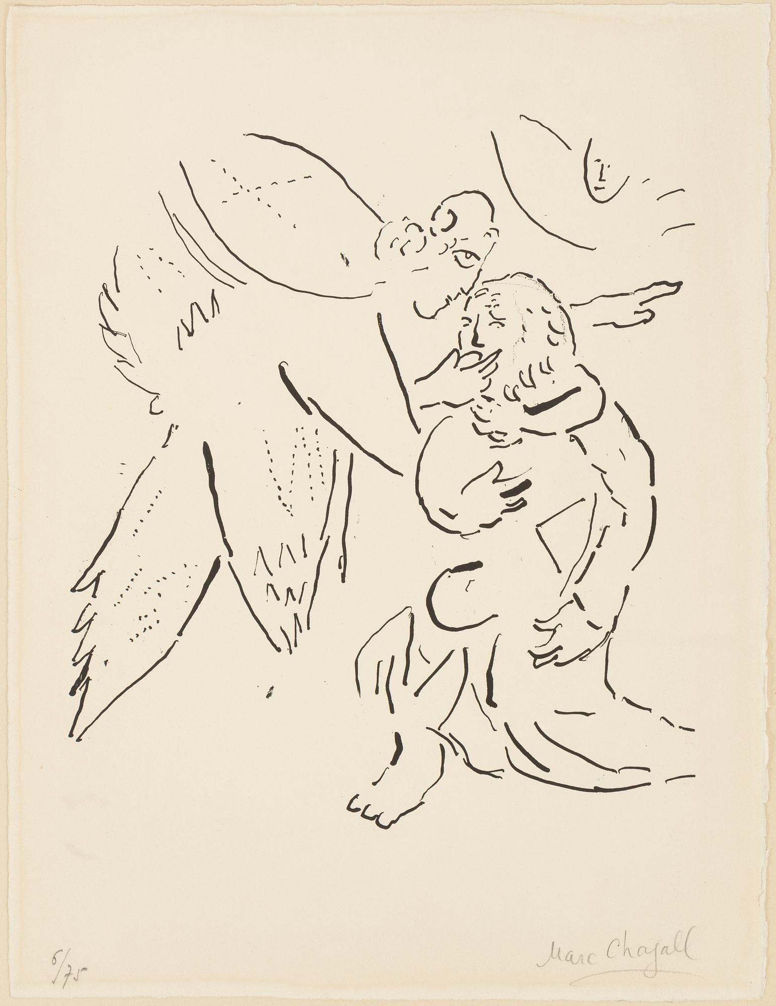 Marc Chagall, lithograph, signed and numbered 6/75.