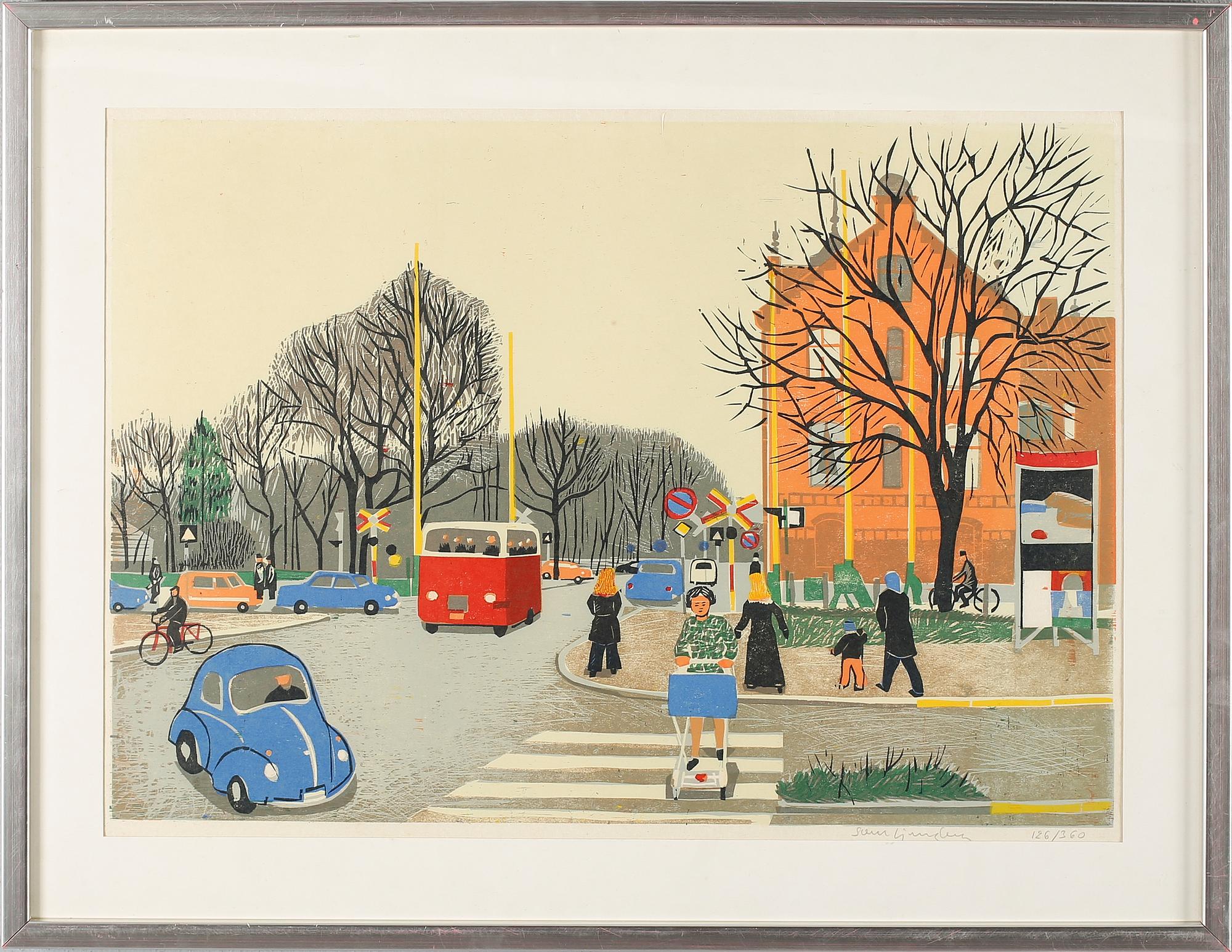 SVEN LJUNGBERG, färgträsnitt, signerad och numrerad 126/360.