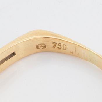 Tre ringar 18K guld med lapis lazuli, onyx och grön kvarts.